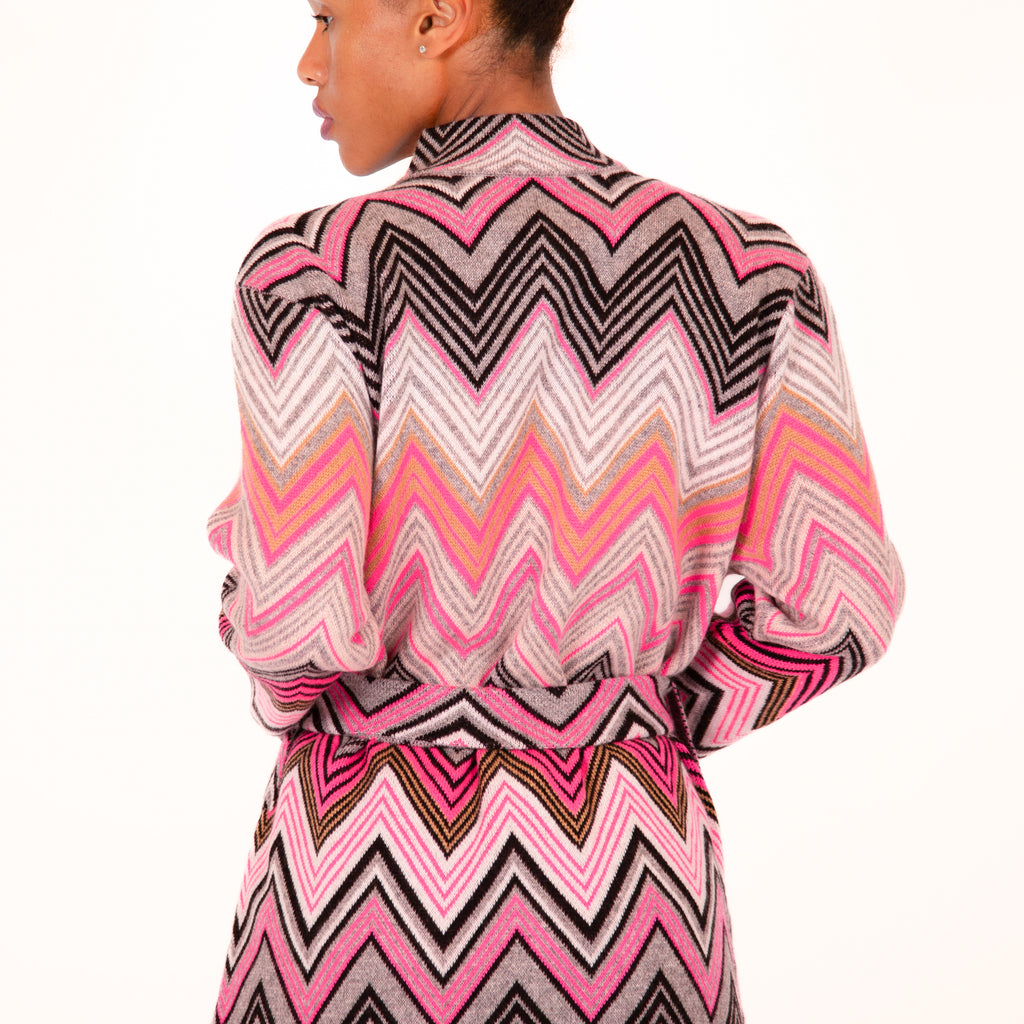 MAISON CARDIGAN - PINK/GREY