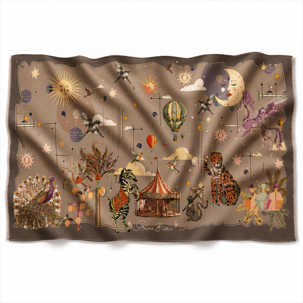 AURORA CASHMERE SCARF - TAUPE