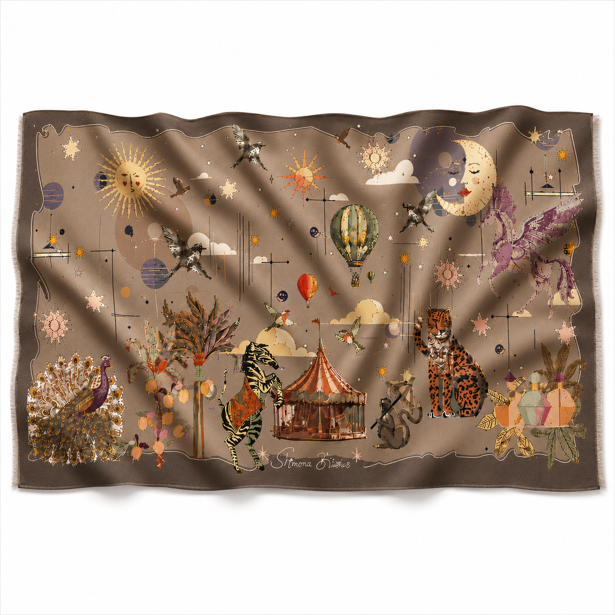 AURORA CASHMERE SCARF - TAUPE