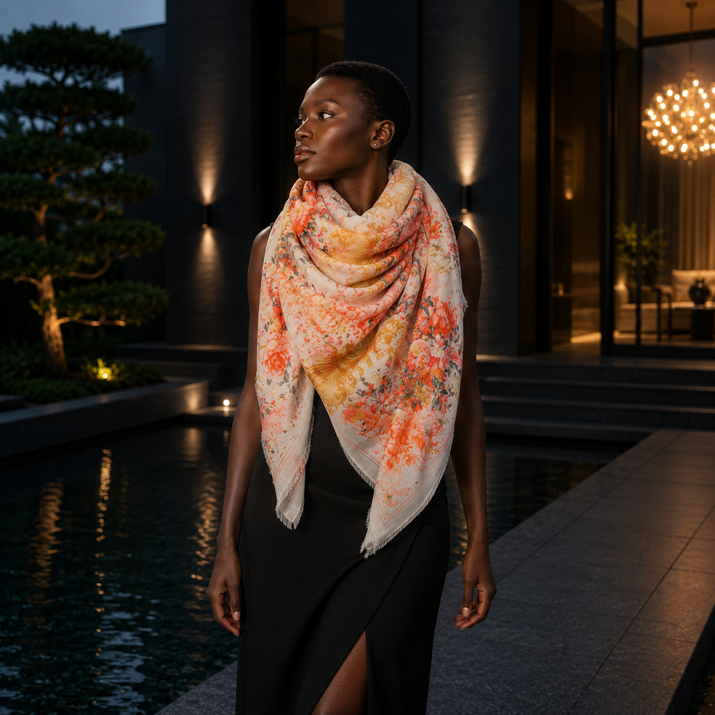 EVE CASHMERE SCARF - RED