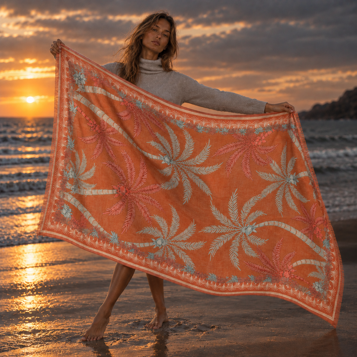 CALDERA CASHMERE SCARF - SEMOLINA