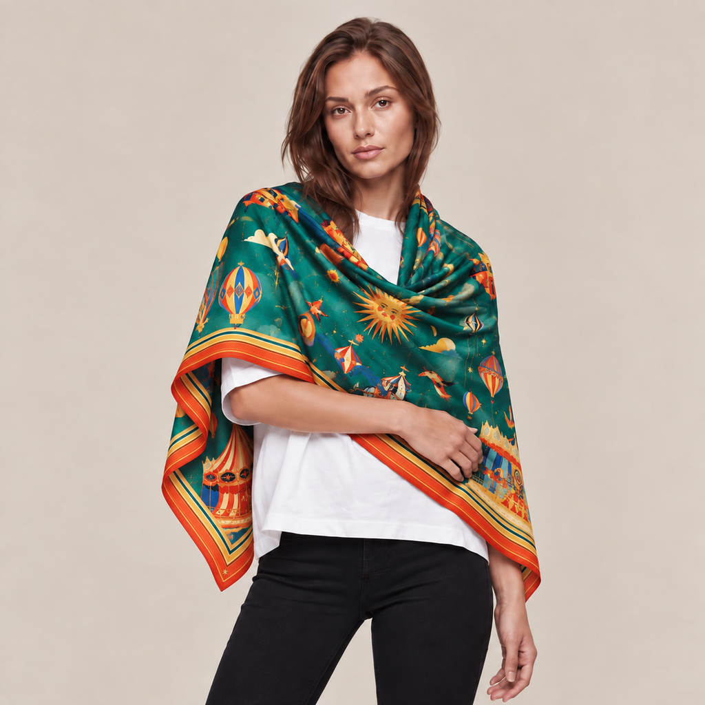 AERIS CASHMERE SCARF - GRASS GREEN