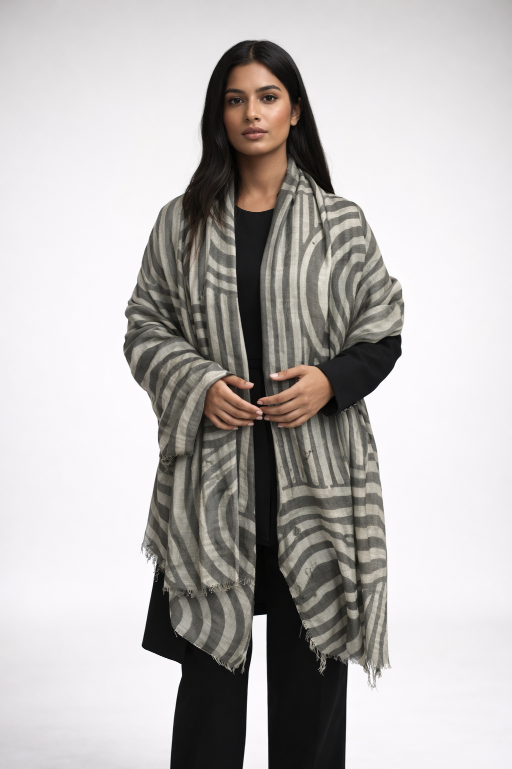 RETROSPECT CASHMERE FELTED SCARF - FELTED OFFWHITE