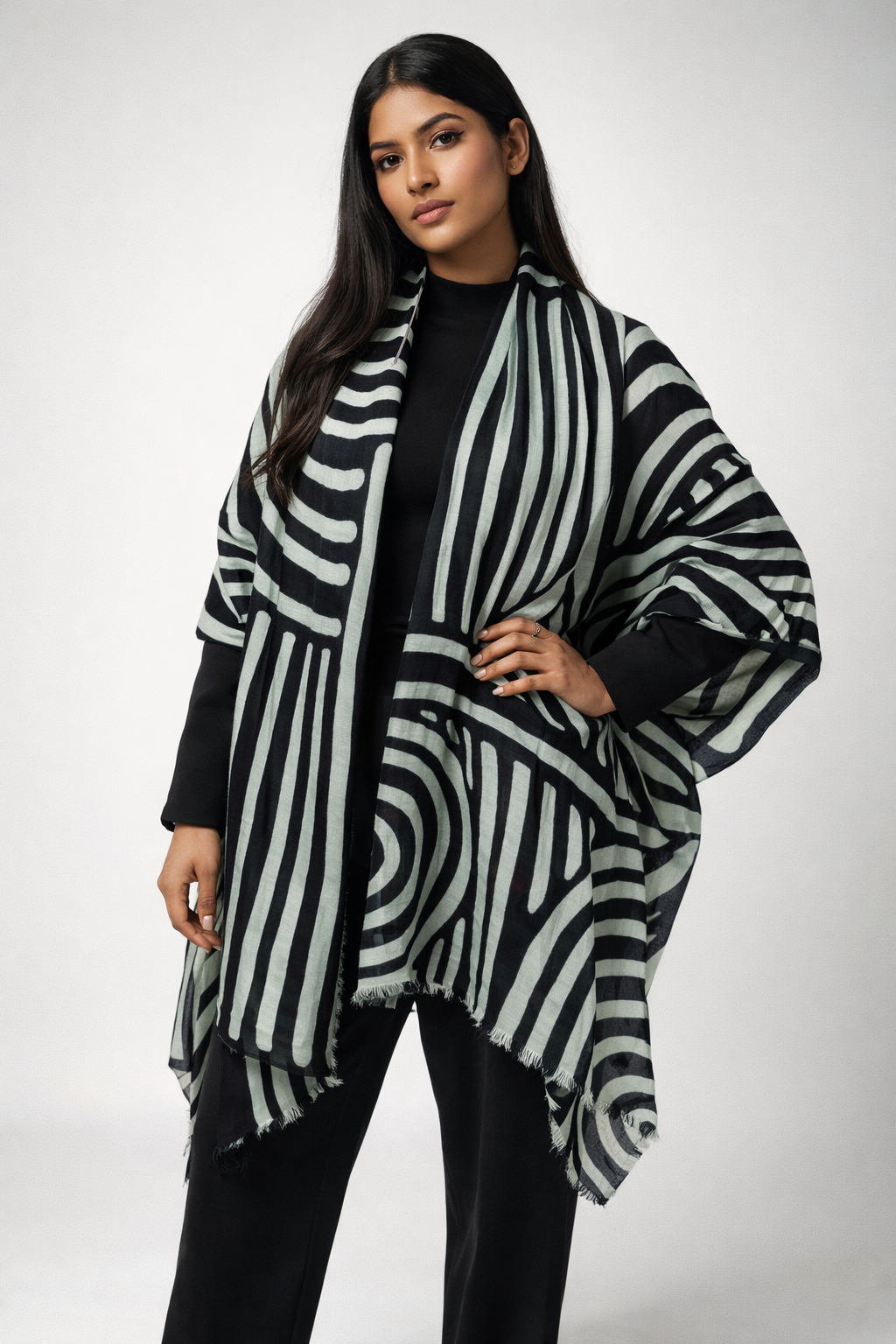 RETROSPECT CASHMERE FELTED SCARF - FELTED COMPOST