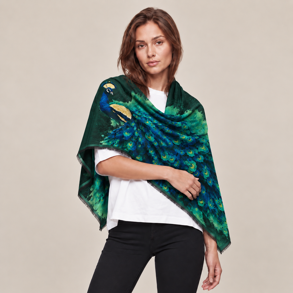 SIMONE SPECIAL ISOLA CASHMERE SCARF - EMERALD GREEN