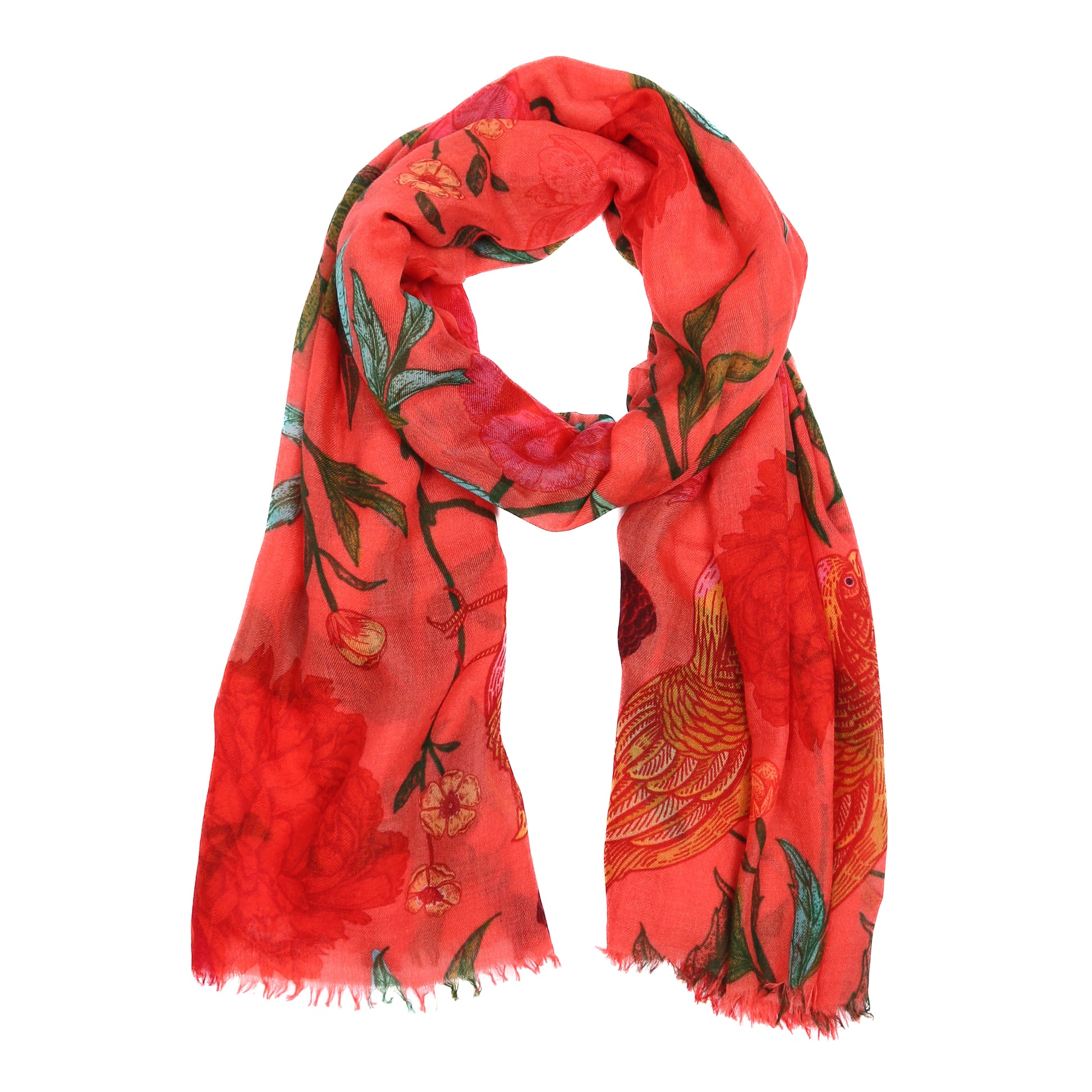 BIRD PARADISE CASHMERE SCARF