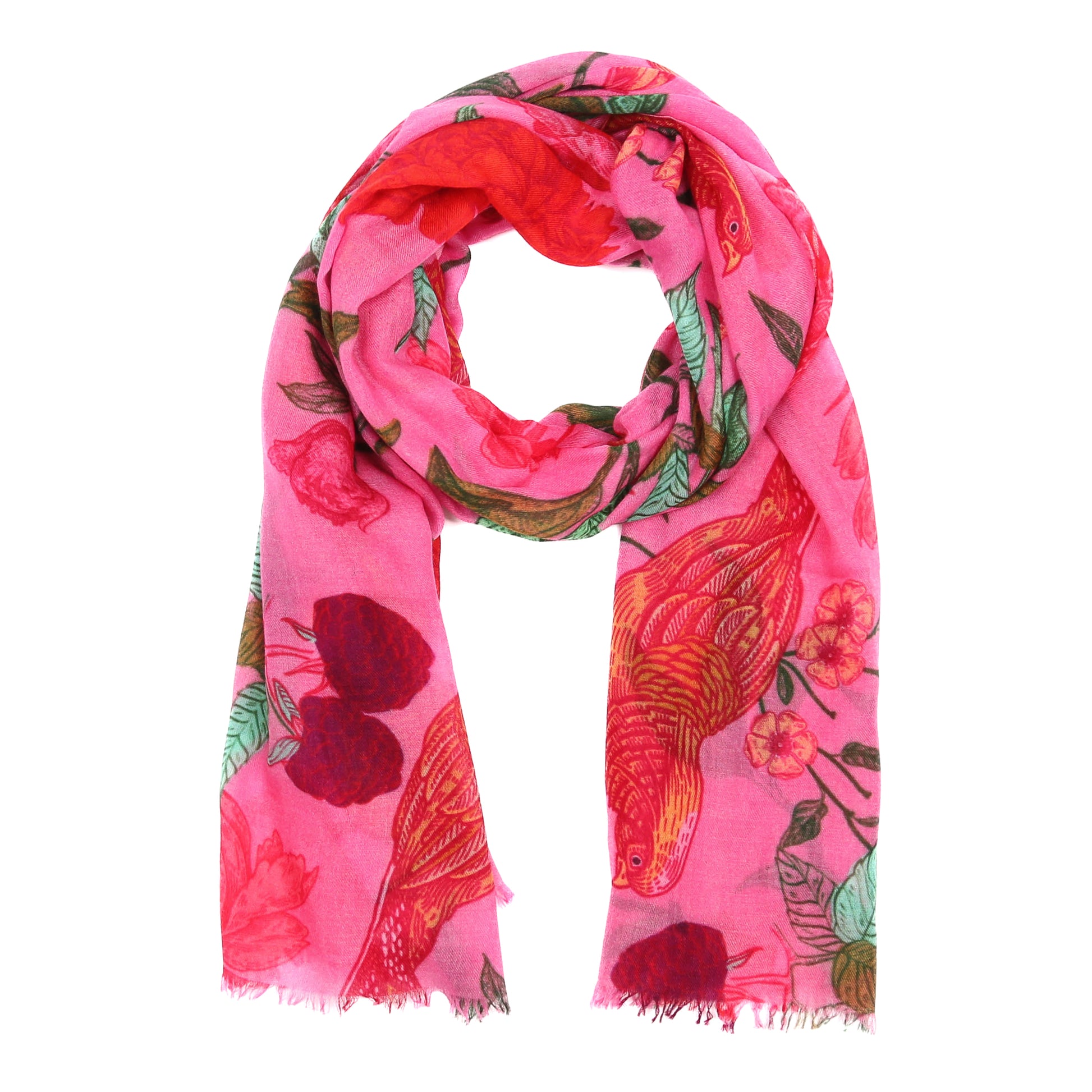 BIRD PARADISE CASHMERE SCARF