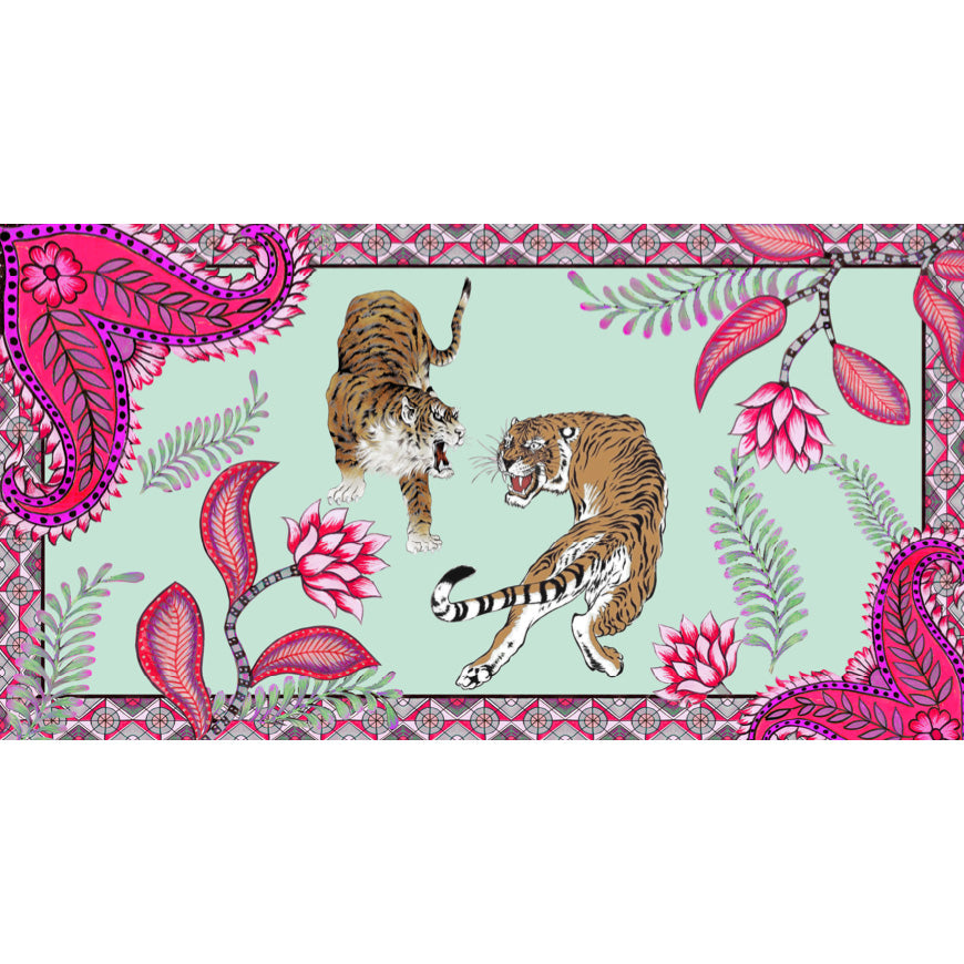 TIGER & JUNGLE CASHMERE SCARF LARGE