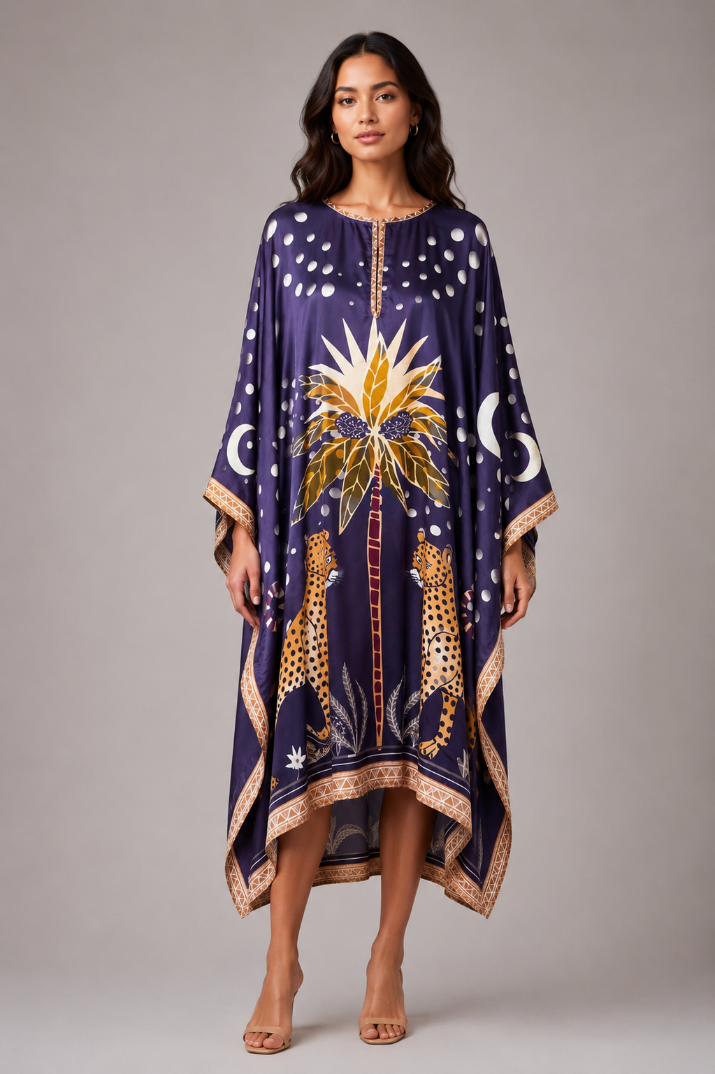 TWINS SELMA SILK DRESS - COMPOST