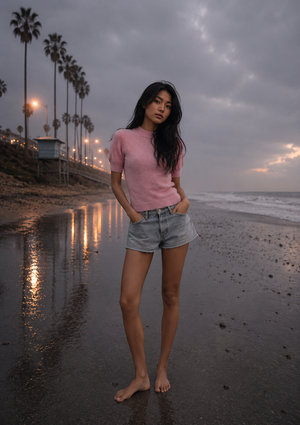 BRUSHED CASHMERE SHIRT - ROSE