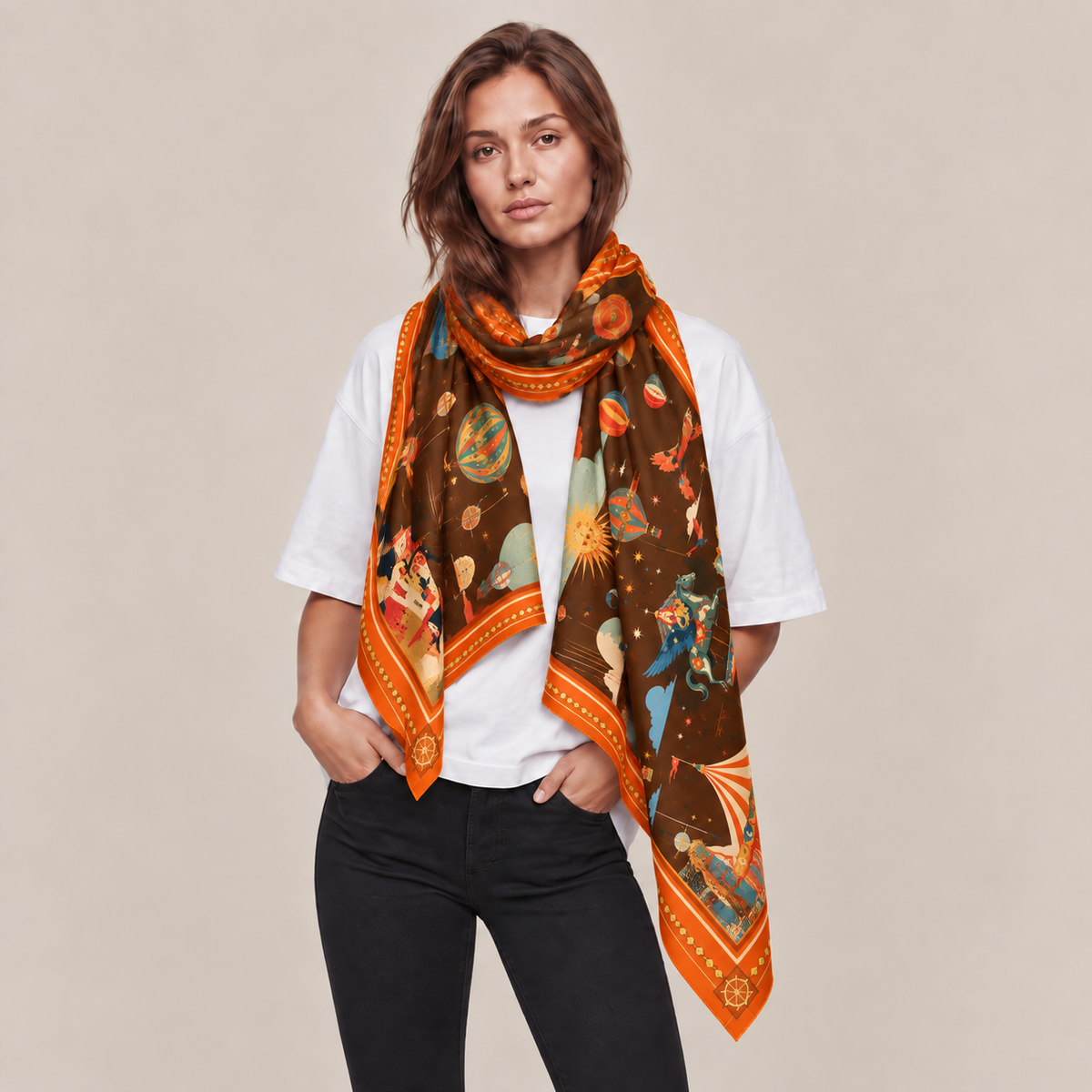 AERIS CASHMERE SCARF - RED