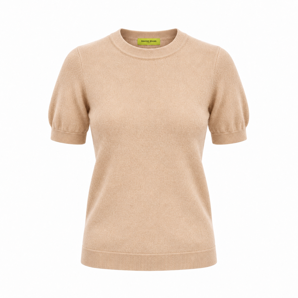 BRUSHED CASHMERE SHIRT - BEIGE