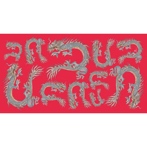 DRAGON CASHMERE SCARF - RED