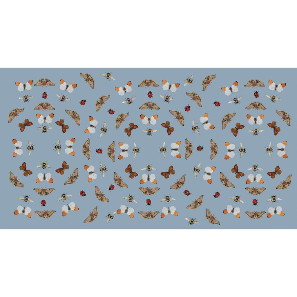 BUTTERFLY DANCE CASHMERE SCARF - WATER BLUE