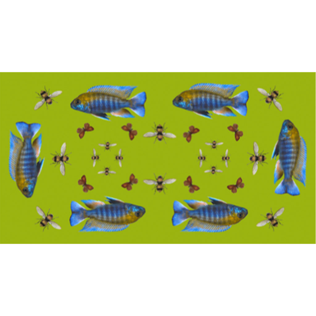 BUTTERFLY & FISH CASHMERE SCARF