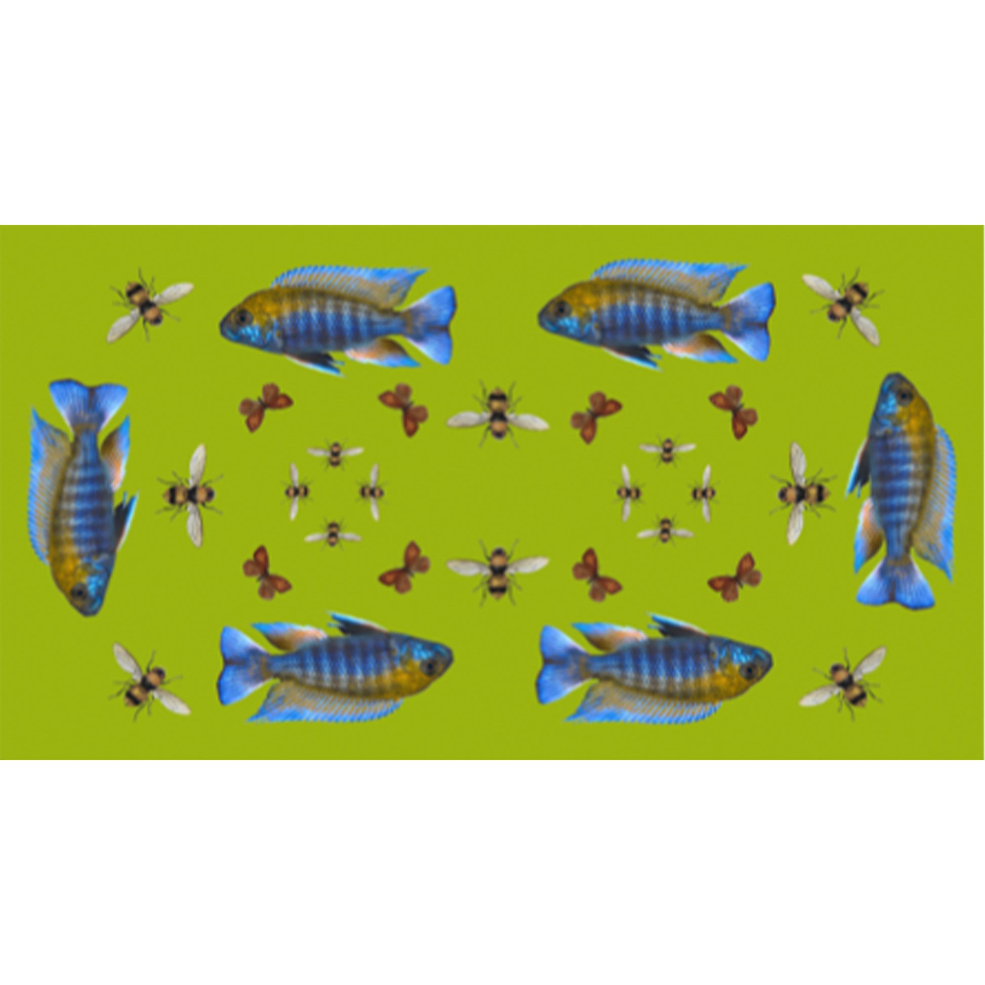 BUTTERFLY & FISH CASHMERE SCARF