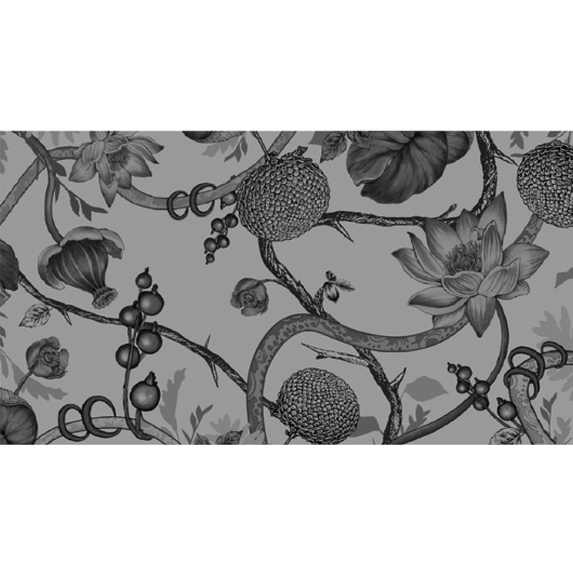 BOTANICAL FELTED CASHMERE  SCARF - GREY