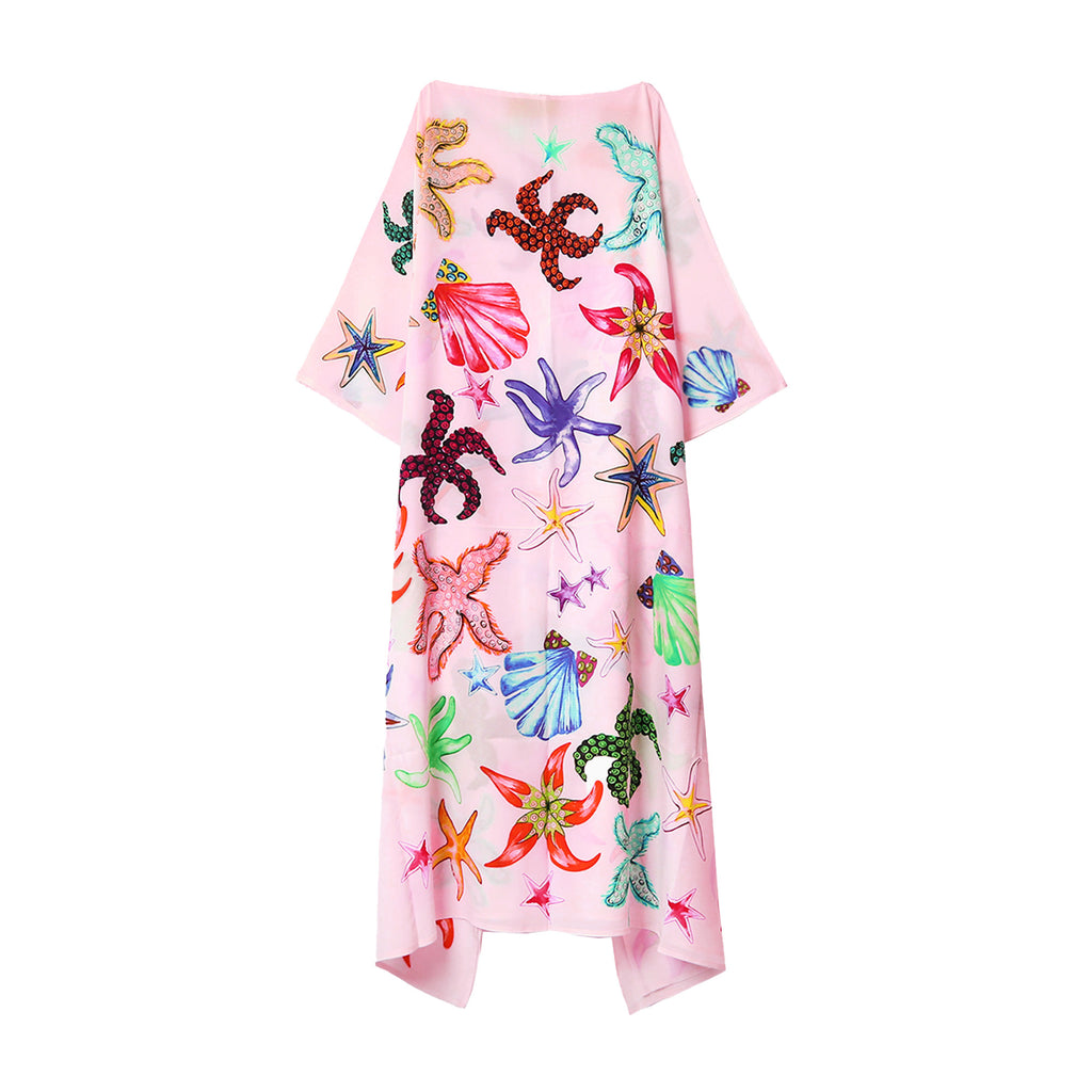 CORAL SILK TUNIC - ROSE