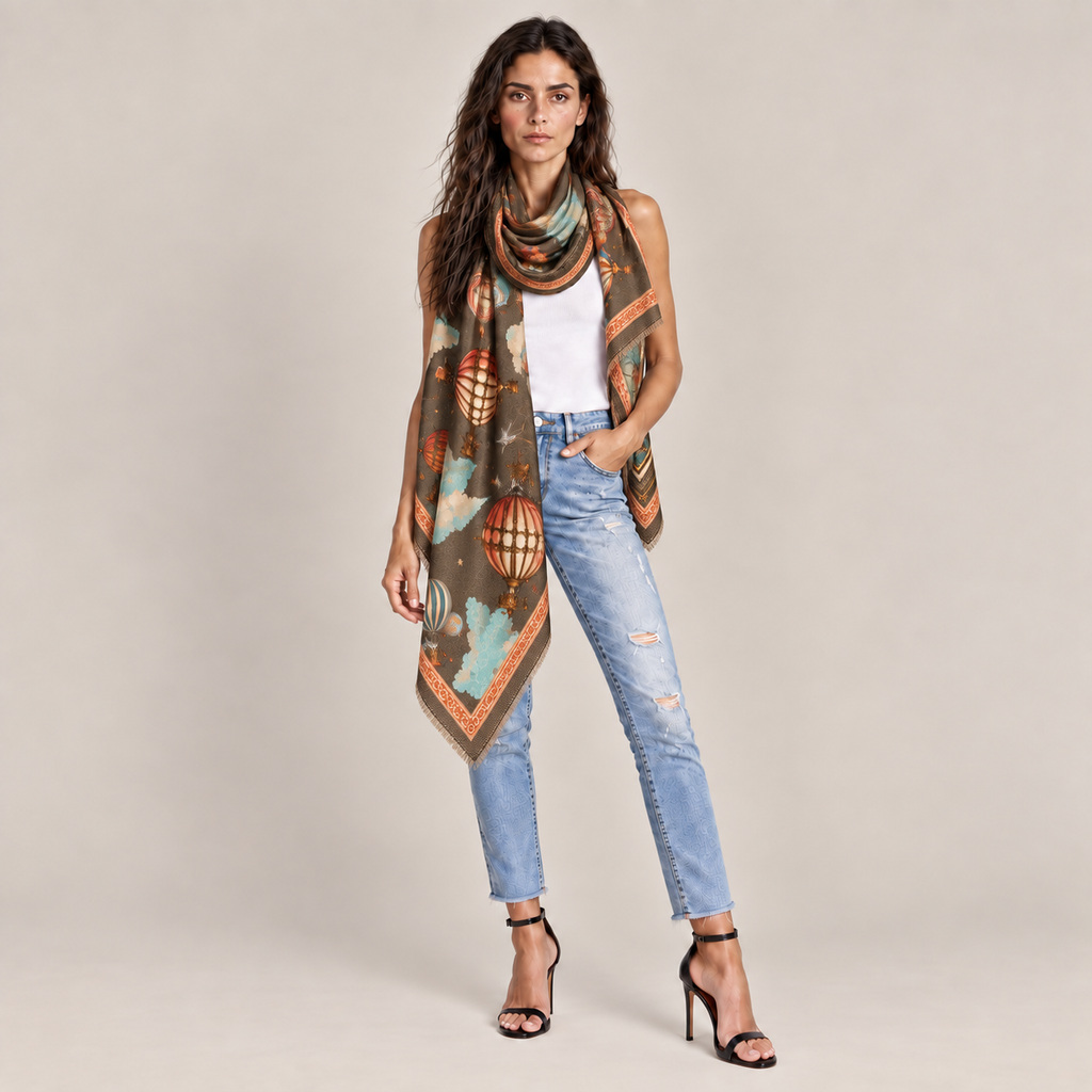 CAELIS CASHMERE SCARF - TAUPE