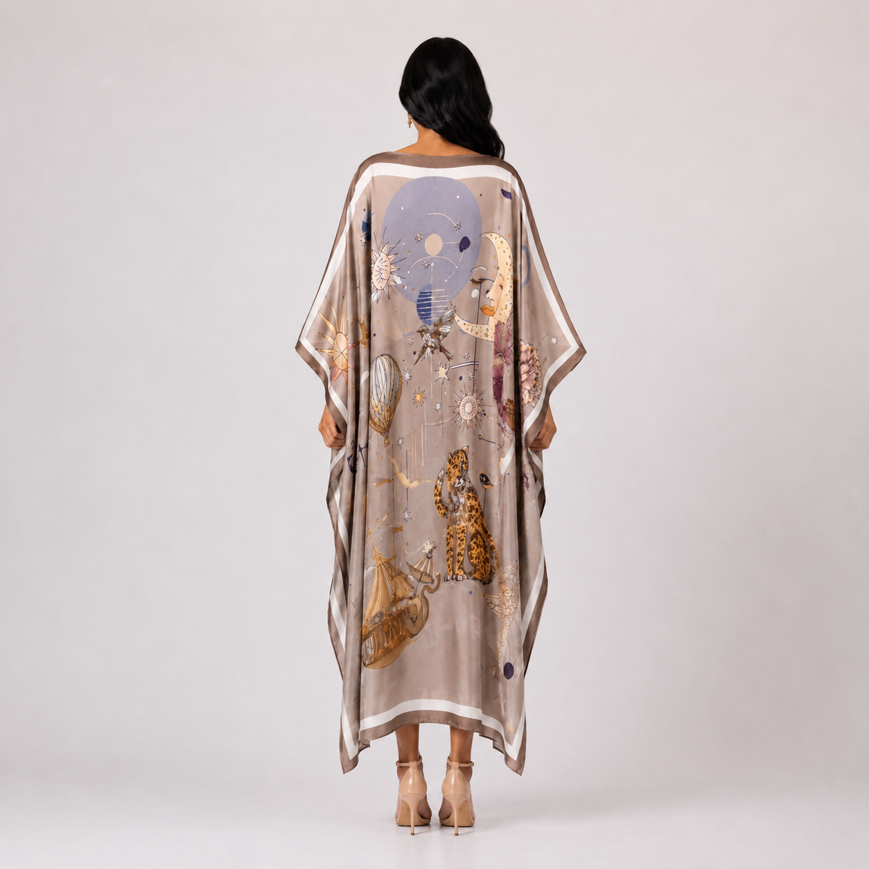 AURORA SILK TUNIC - TAUPE