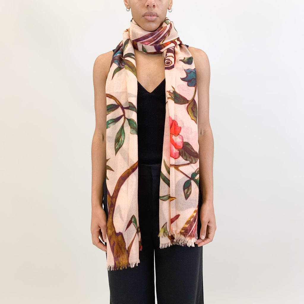BLOSSOM CASHMERE SCARF