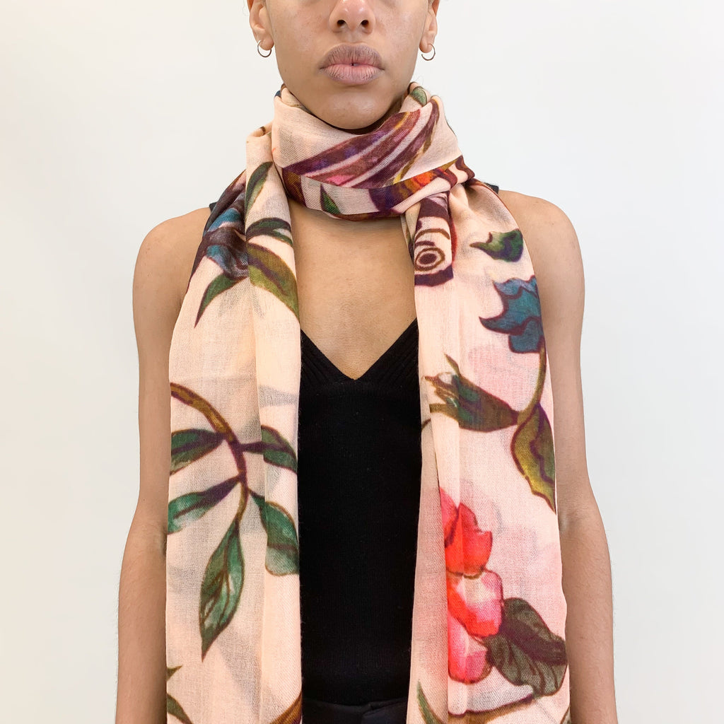 BLOSSOM CASHMERE SCARF
