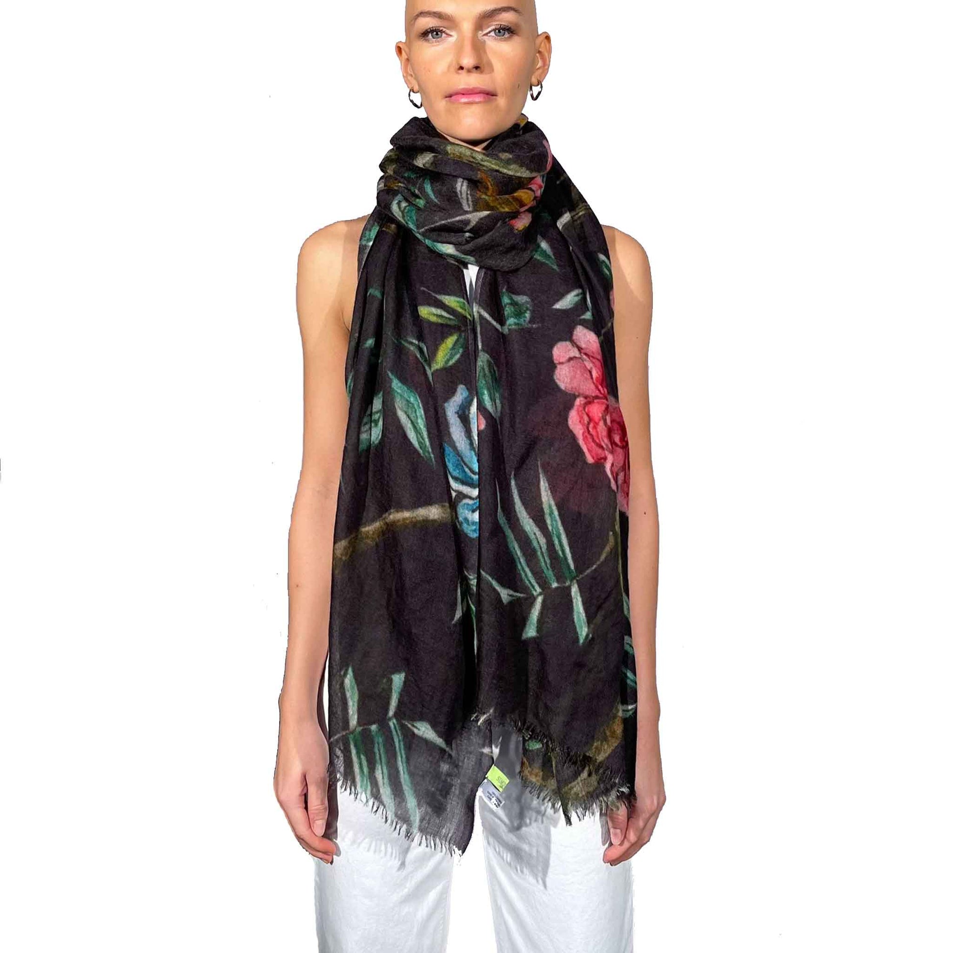 BLOSSOM CASHMERE SCARF