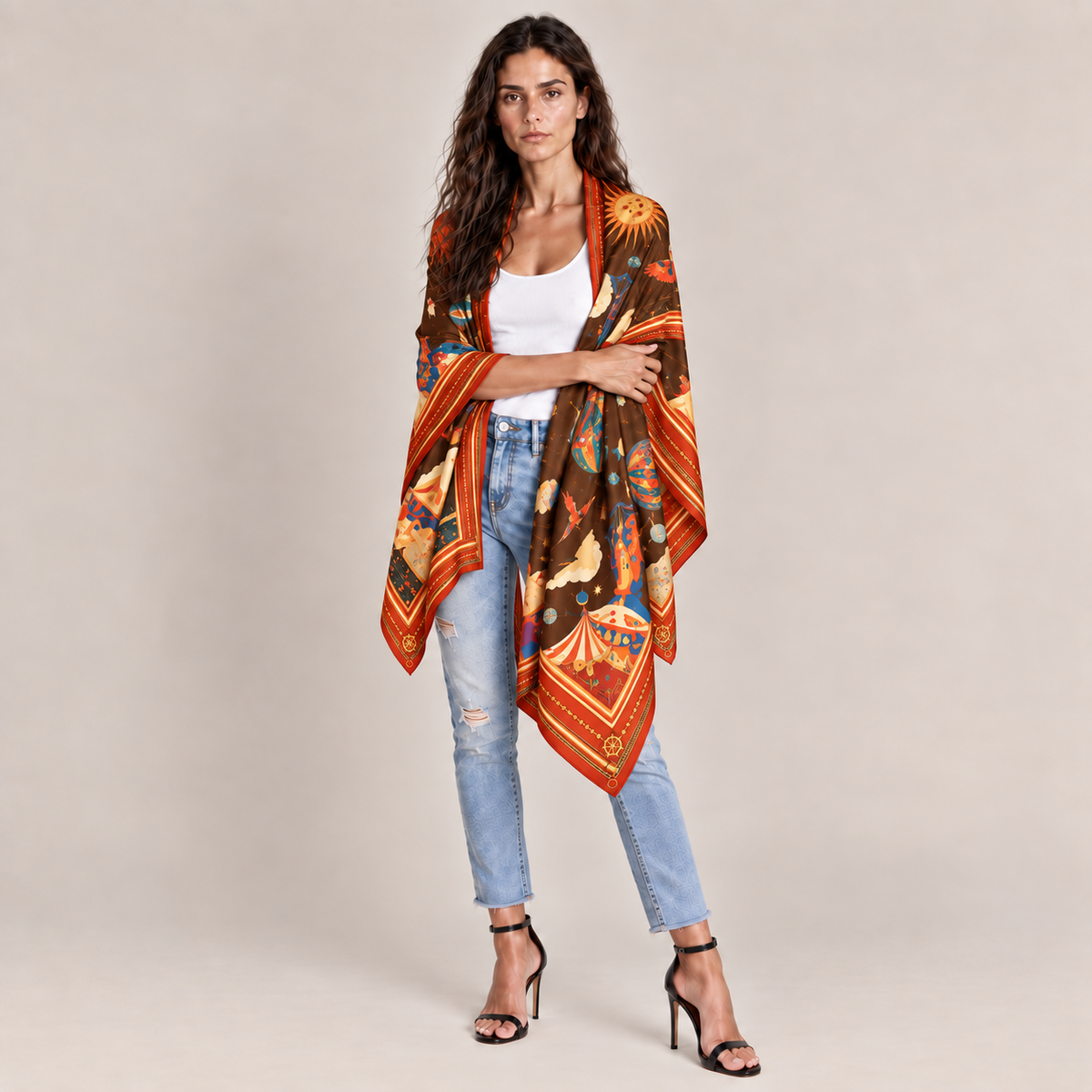 AERIS CASHMERE SCARF - RED