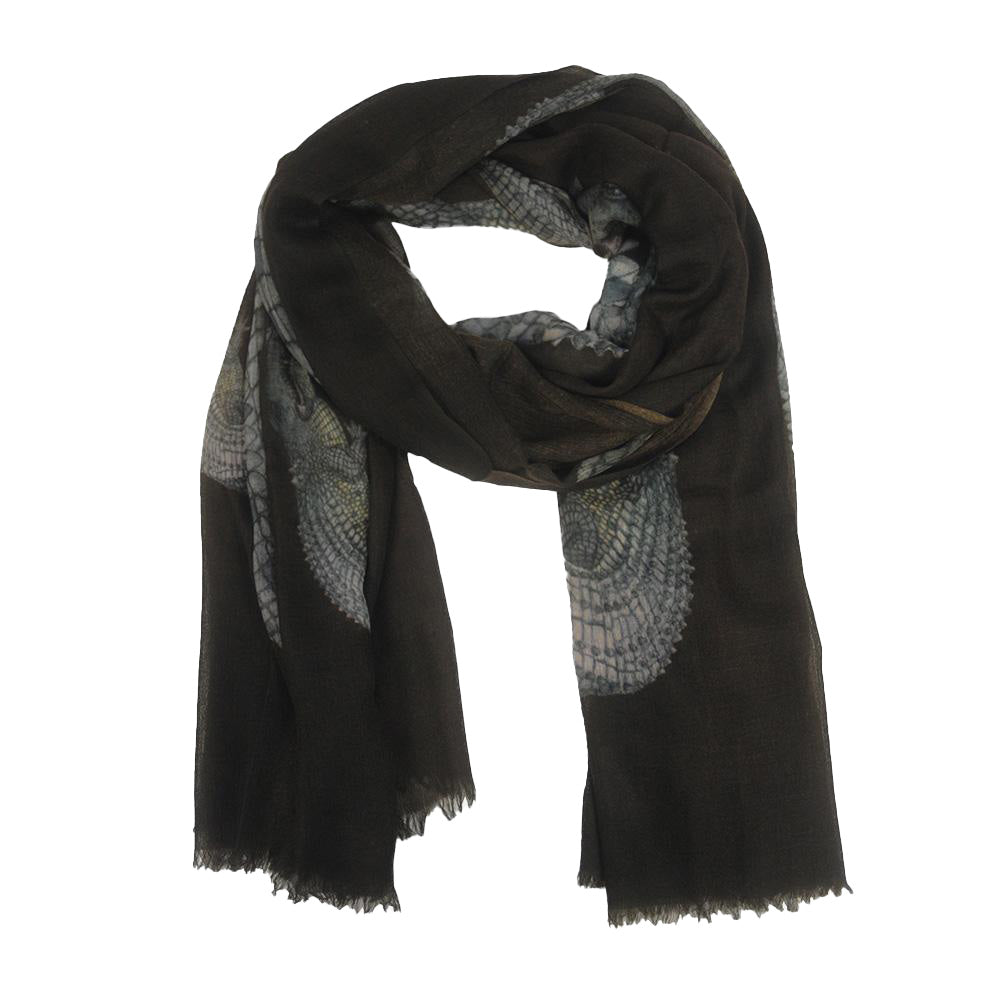 CROCODILE CASHMERE SCARF