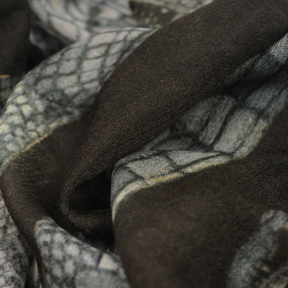 CROCODILE CASHMERE SCARF