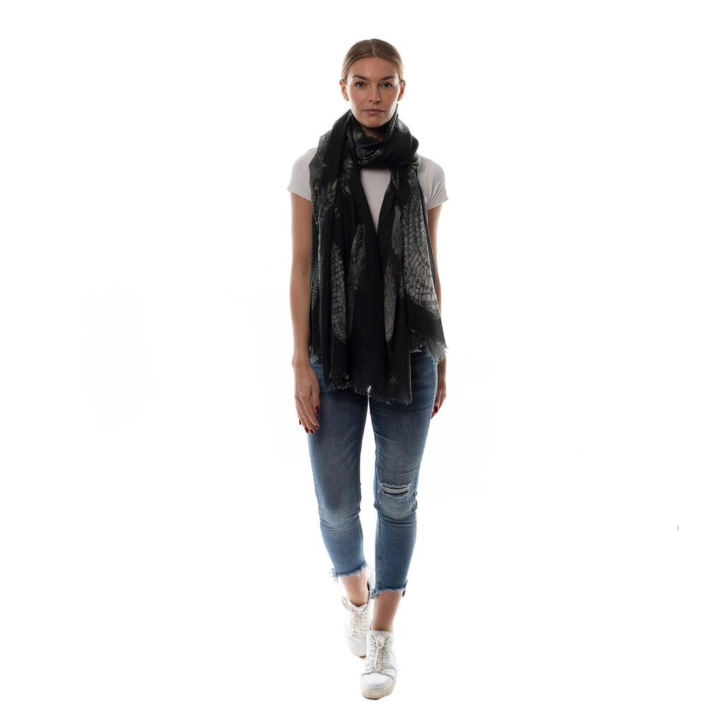 CROCODILE CASHMERE SCARF