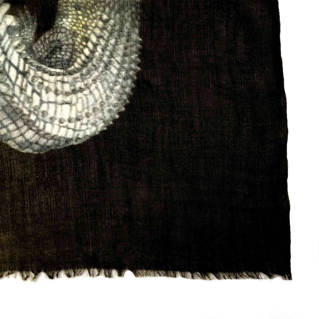 CROCODILE CASHMERE SCARF
