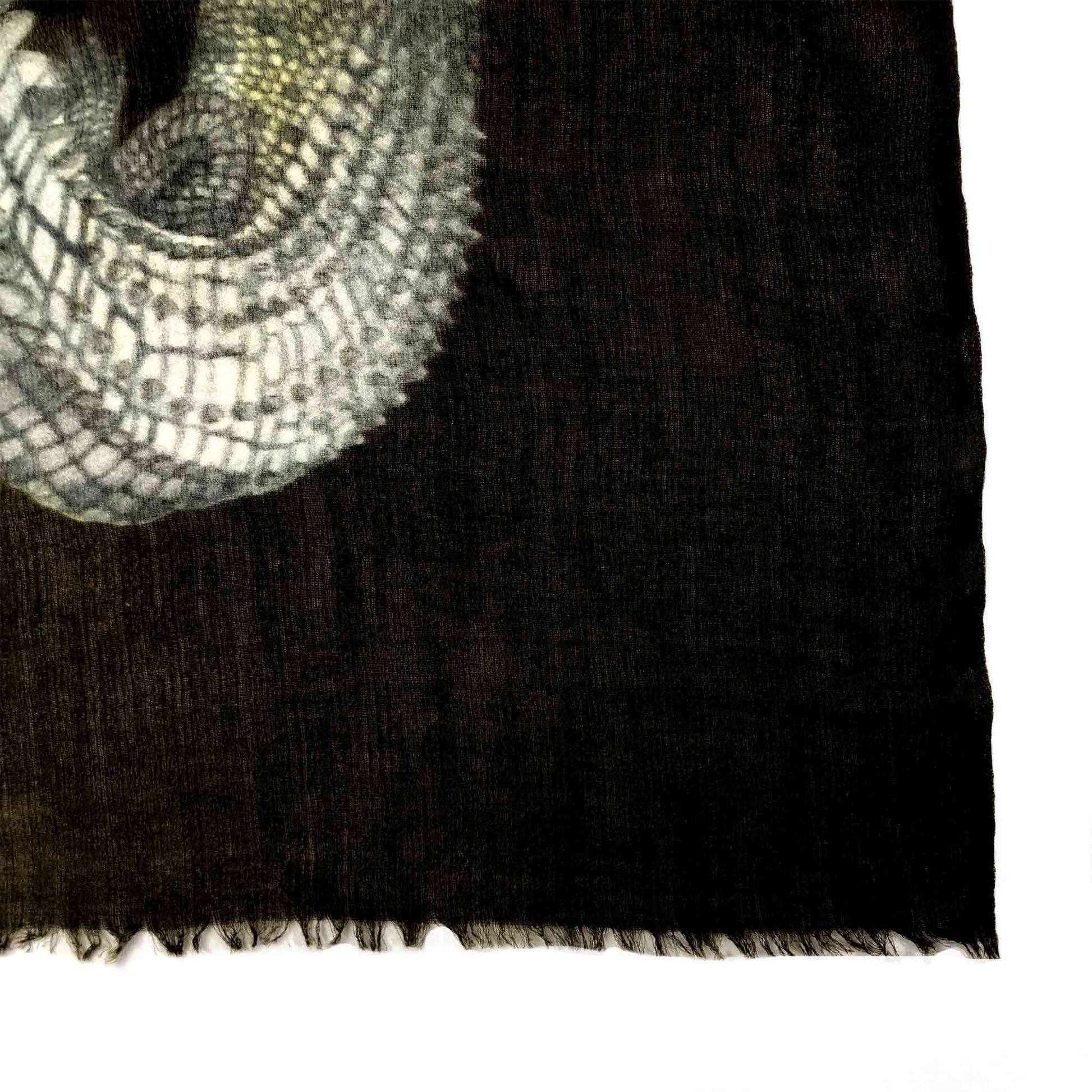 CROCODILE CASHMERE SCARF