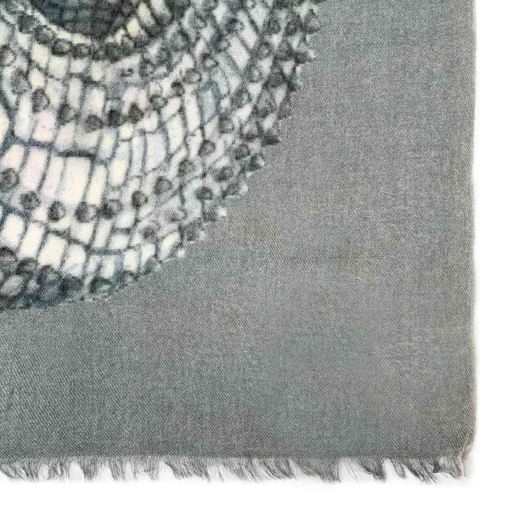CROCODILE CASHMERE SCARF