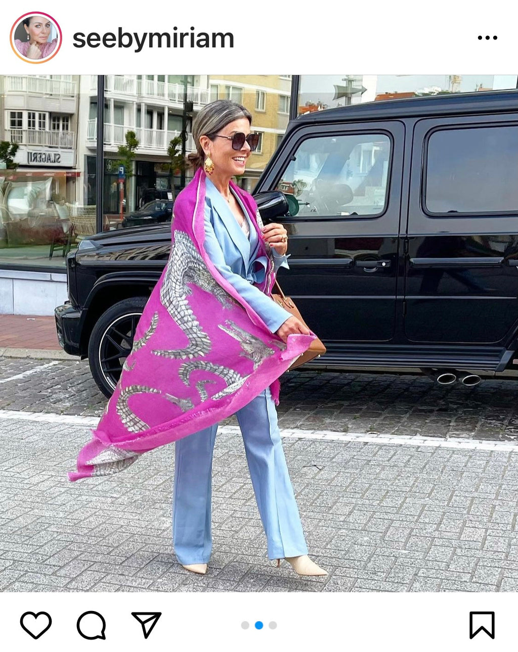 CROCODILE CASHMERE SCARF