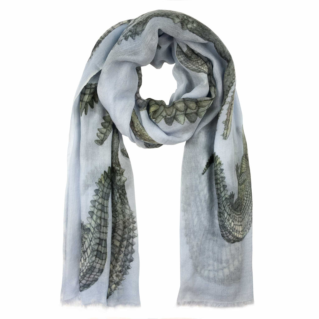 CROCODILE CASHMERE SCARF