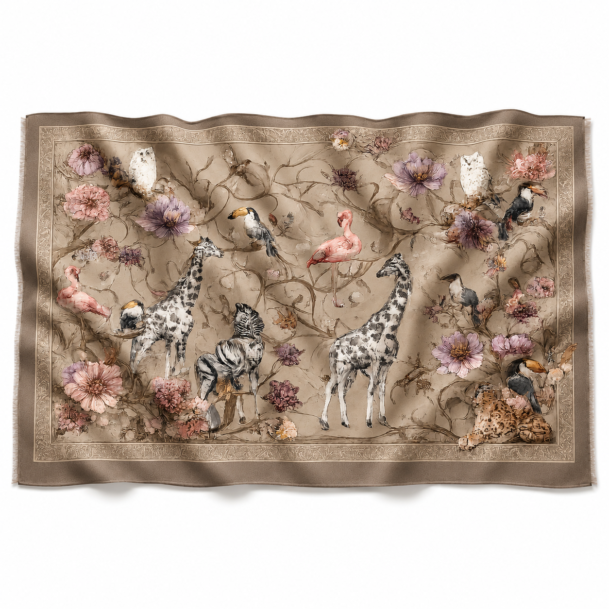 CANOPY CASHMERE SCARF - TAUPE