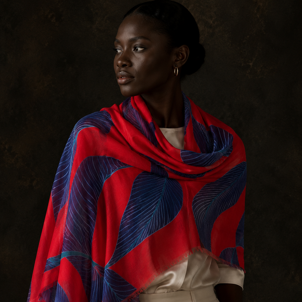 PALMA CASHMERE SCARF- RED