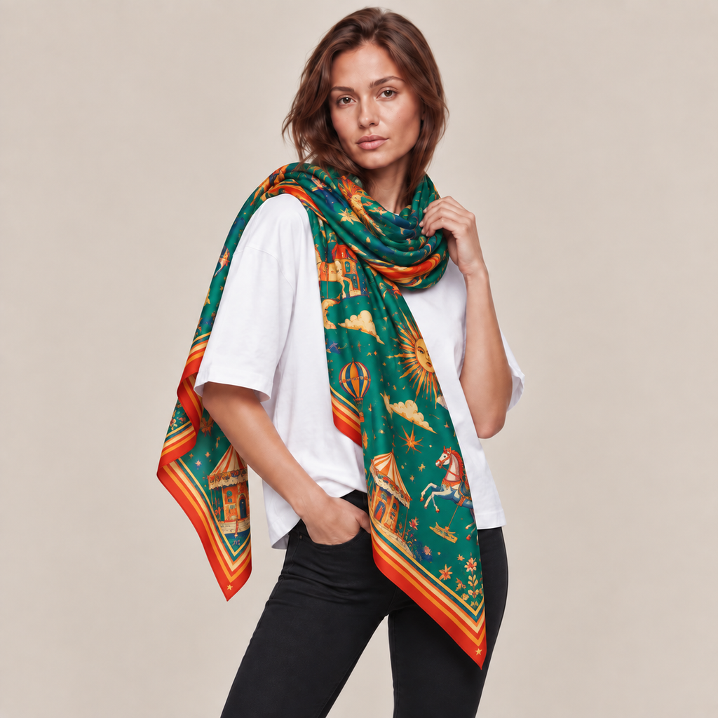 AERIS CASHMERE SCARF - GRASS GREEN