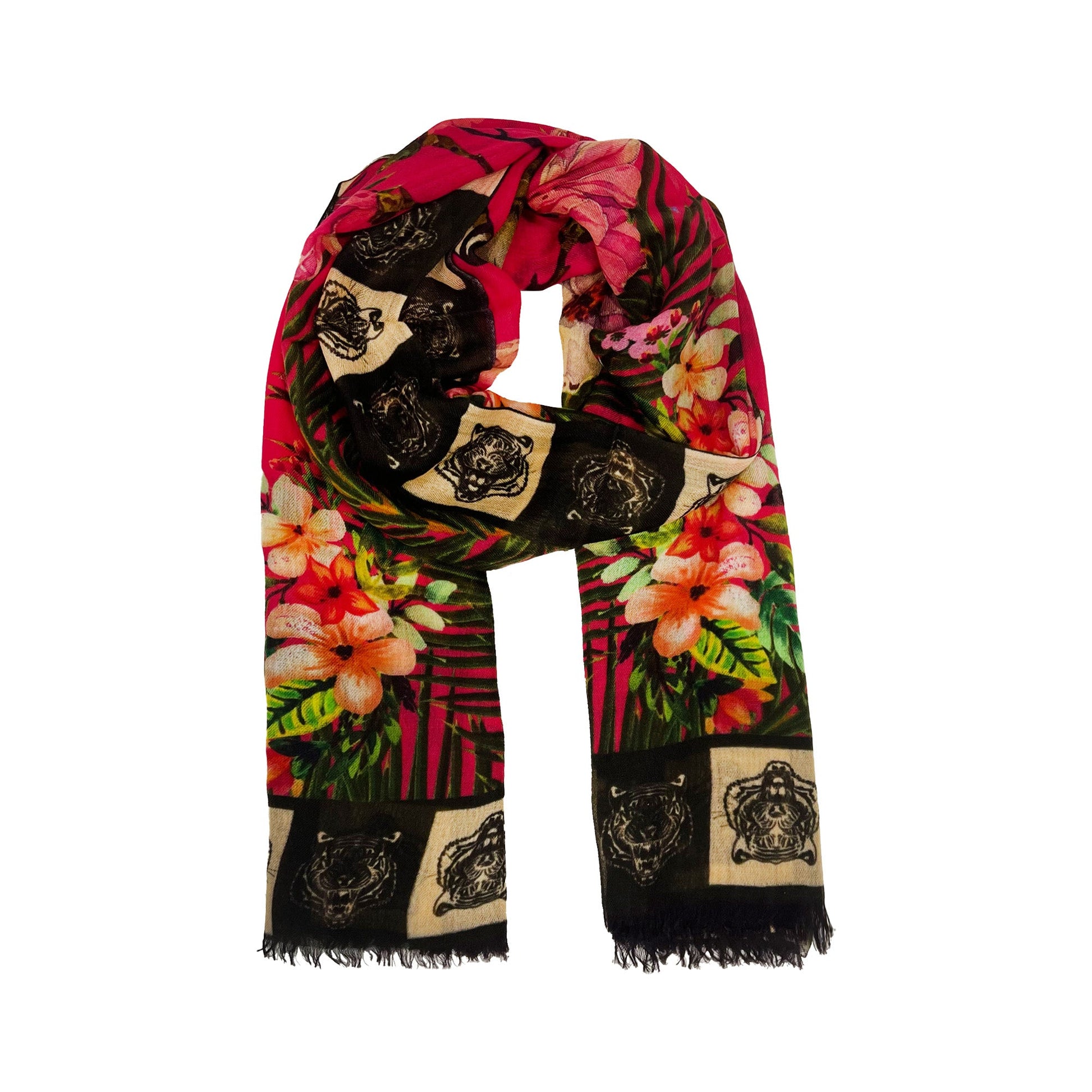 ROARING TIGER CASHMERE SCARF