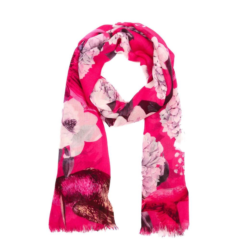 SUMMER BIRDS CASHMERE SCARF