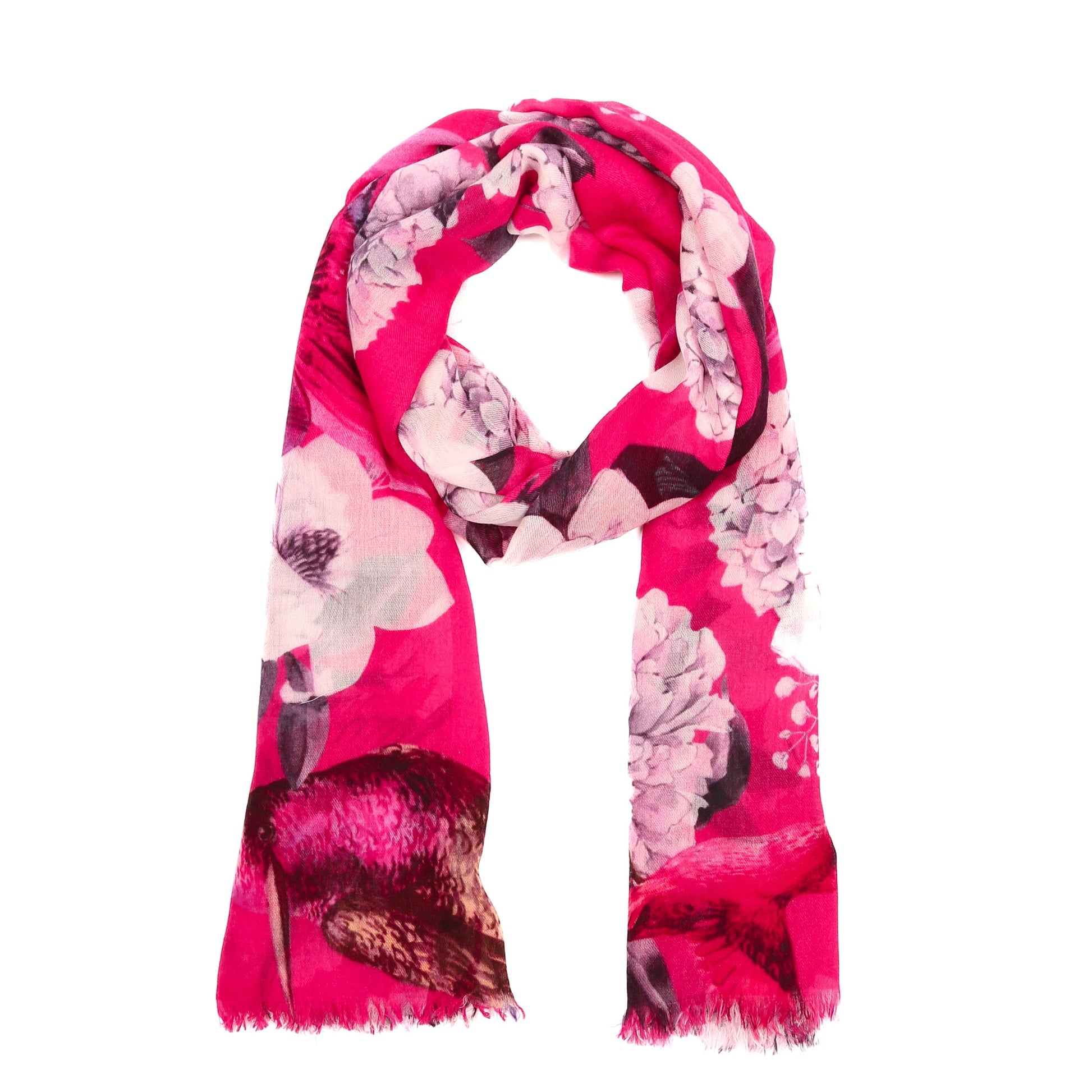 SUMMER BIRDS CASHMERE SCARF