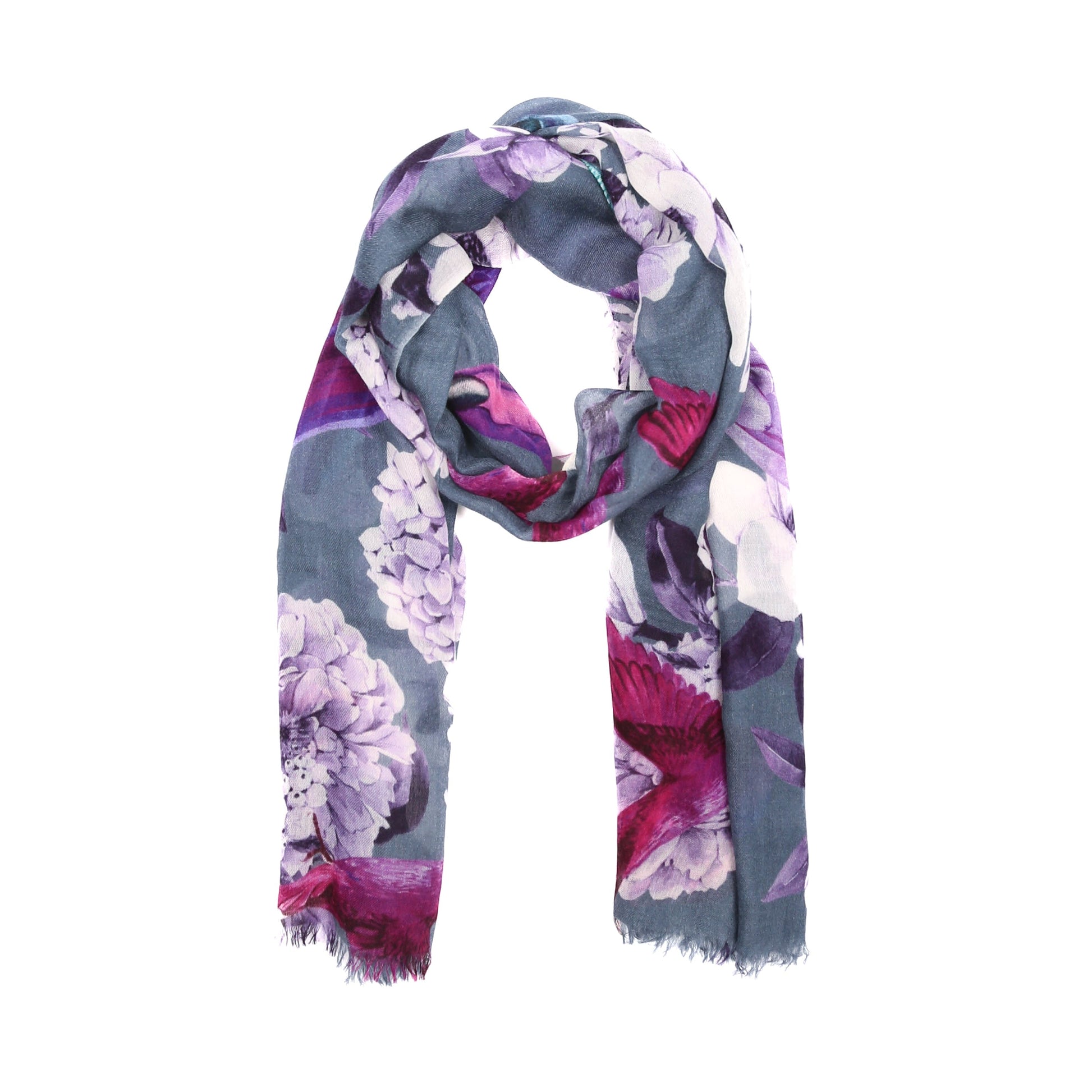 SUMMER BIRDS CASHMERE SCARF