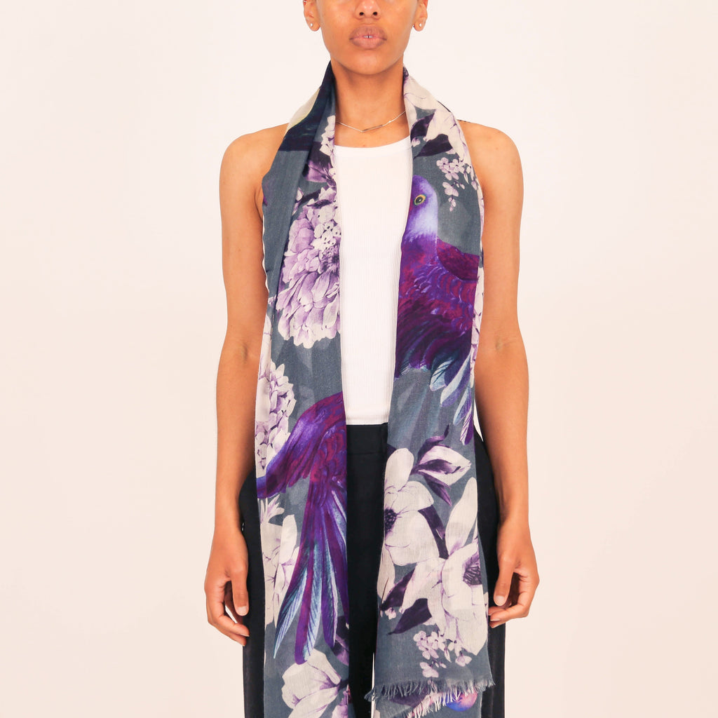 SUMMER BIRDS CASHMERE SCARF