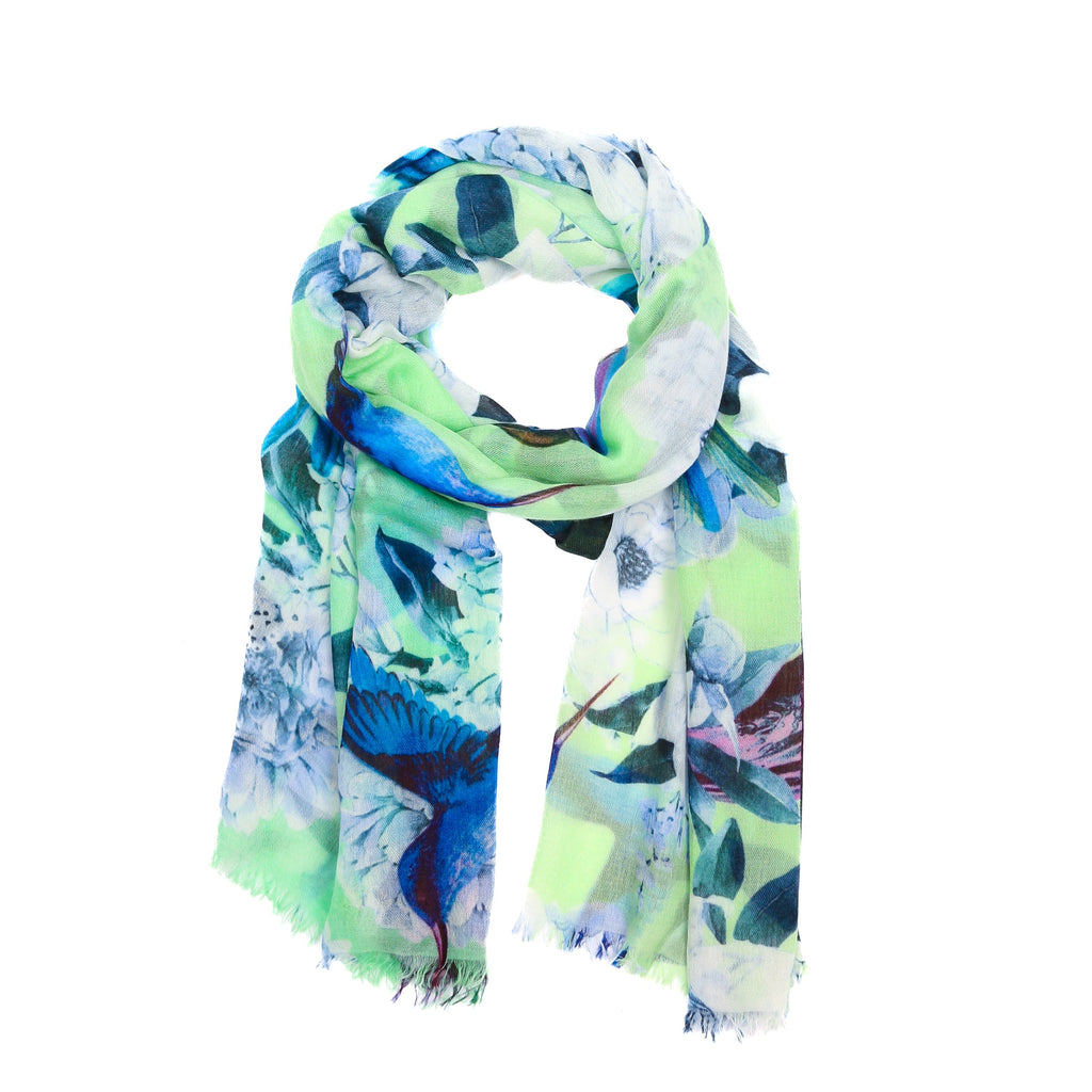 SUMMER BIRDS CASHMERE SCARF