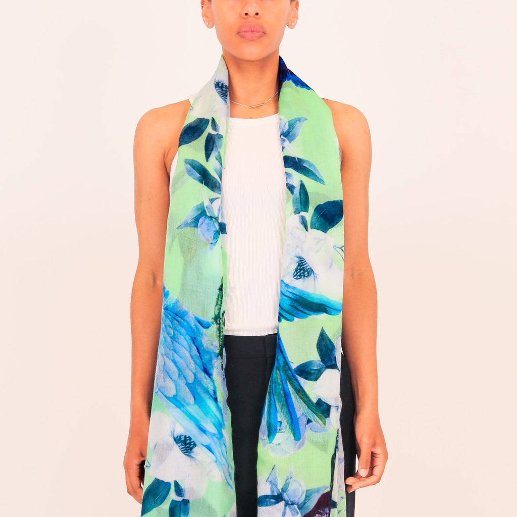 SUMMER BIRDS CASHMERE SCARF