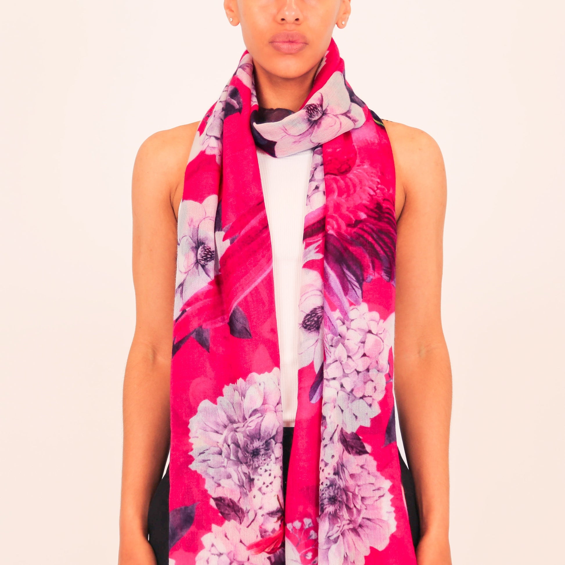 SUMMER BIRDS CASHMERE SCARF