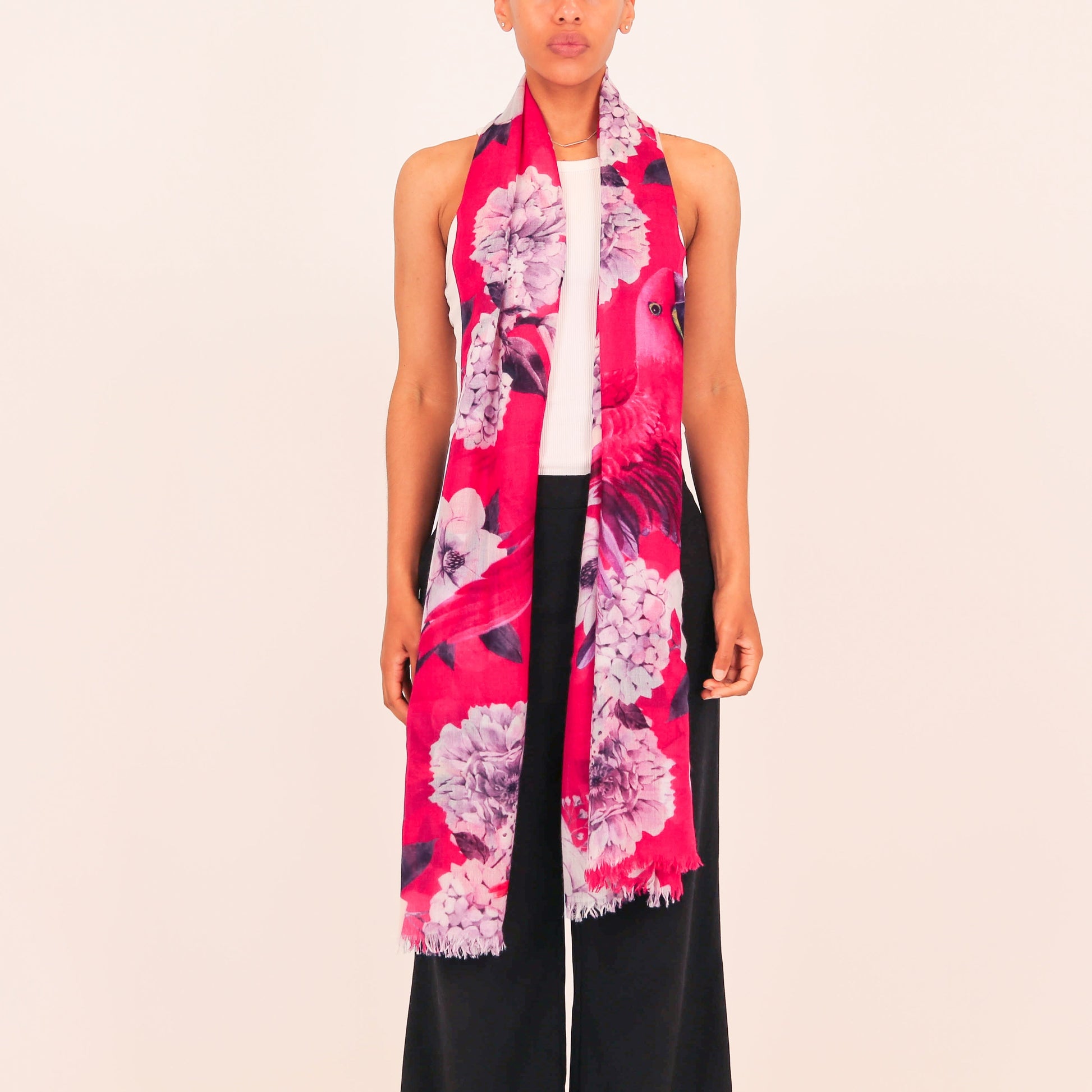 SUMMER BIRDS CASHMERE SCARF