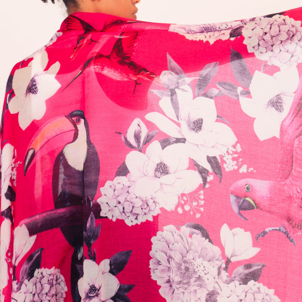 SUMMER BIRDS CASHMERE SCARF