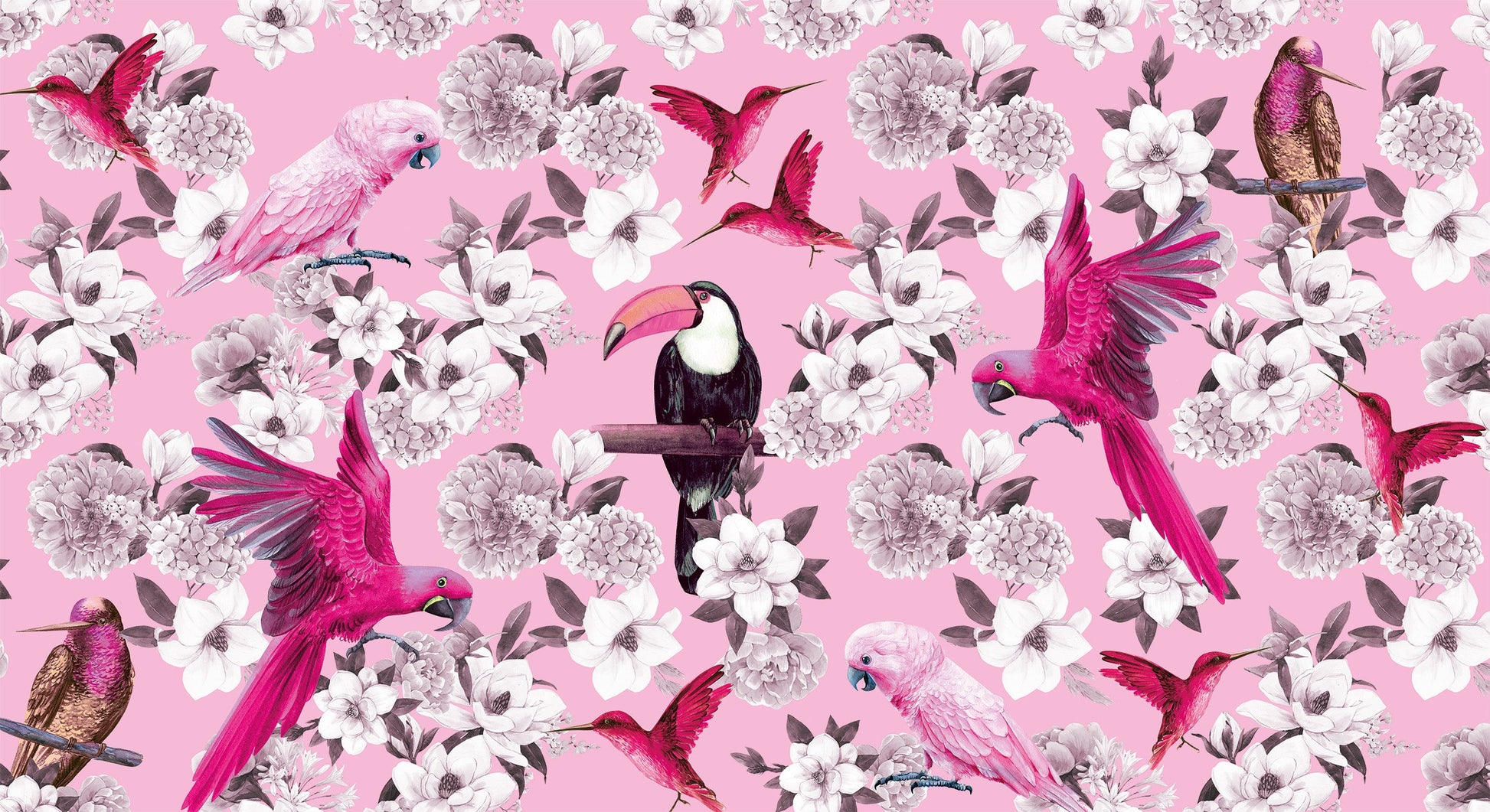 SUMMER BIRDS CASHMERE SCARF